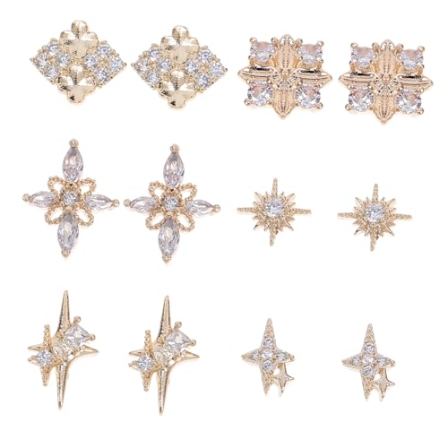 MUCKLILY 12Stücke Charms Dekoration mit Stilvolle Nagelanhänger für DIY Nageldesigns Zuhause und Professionelle Maniküre MUCKLILY 12Stücke Charms Dekoration mit Stilvolle Nagelanhänger für DIY Nageldesigns Zuhause und Professionelle Maniküre von MUCKLILY