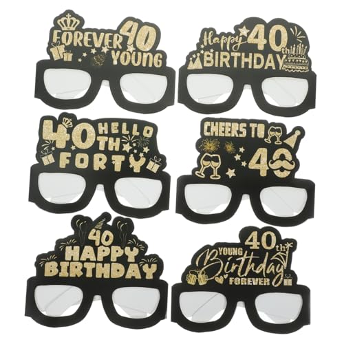 MUCKLILY 12Stücke Geburtstagsfeier Brillen Lustige Papierbrille Für Party Geburtstagsdeko Sonnenbrillen Für Geburtstagsfeier Party Zubehör von MUCKLILY