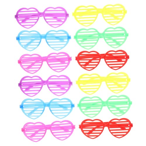 MUCKLILY 12Stücke Teiliges Herzbrillen für Valentinstag Lustige Partybrille Farben Einzigartige Kostüm Accessoires für Karneval Maskerade Fotorequisiten für Erwachsene MUCKLILY 12Stücke Teiliges Herzbrillen für Valentinstag Lustige Partybrille Farben Einzigartige Kostüm Accessoires für Karneval Maskerade Fotorequisiten für Erwachsene von MUCKLILY