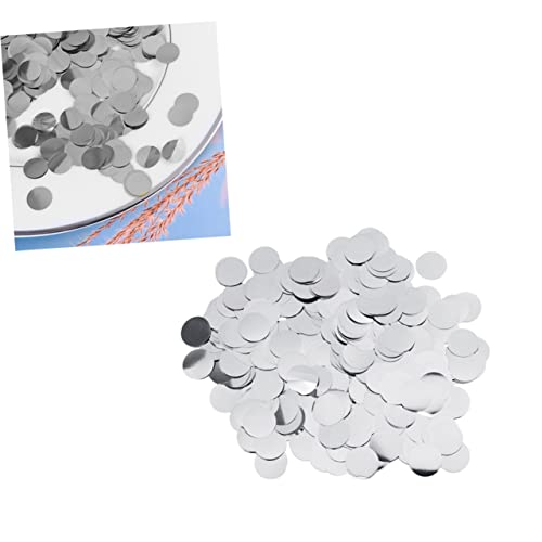 MUCKLILY 1Packung Rundes Konfetti aus Aluminiumfolie Silberne Pailletten für Tischdekoration Ballonfüllung und Partybedarf Geburtstagsfeiern Hochzeiten und Festivals von MUCKLILY