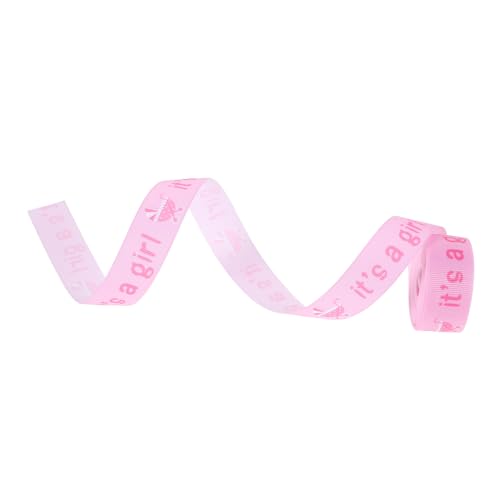 MUCKLILY 1Rolle Girl Duschparty Dekorationsband DIY Geschenkband für Babyparty Vielseitig Einsetzbar für Projekte und Raumdekoration aus Langlebigem von MUCKLILY