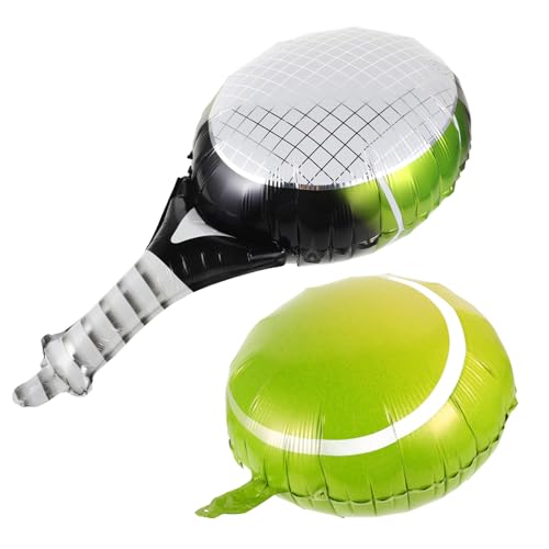 MUCKLILY 1Satz Tennisbällen und Schlägern Teiliges Dekorationsset aus Aluminiumfolie für Geburtstagsfeiern und Sport Events für Tennis Mottopartys und Babypartys MUCKLILY 1Satz Tennisbällen und Schlägern Teiliges Dekorationsset aus Aluminiumfolie für Geburtstagsfeiern und Sport Events für Tennis Mottopartys und Babypartys von MUCKLILY