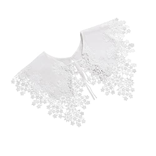 MUCKLILY 1Stück Charmanter Spitzenkragen für Damen Multifunktionale Lace Dekoration Gefälschter Kragen für Kleider Pullover und Shirts Einfach zu Tragen Mit Elastischem Fixierungsband MUCKLILY 1Stück Charmanter Spitzenkragen für Damen Multifunktionale Lace Dekoration Gefälschter Kragen für Kleider Pullover und Shirts Einfach zu Tragen Mit Elastischem Fixierungsband von MUCKLILY