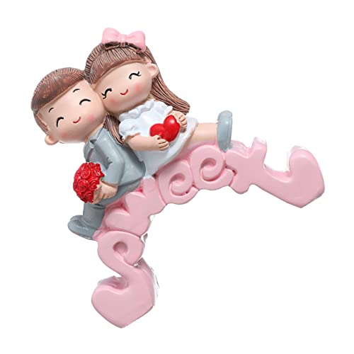 MUCKLILY 1Stück Hochzeit Kuchen Dekorationsset Harz Cake Topper Cartoon Hochzeitspaar Für Romantische Feiern Und Jubiläumsfeiern Exquisite Verarbeitung Langlebig von MUCKLILY