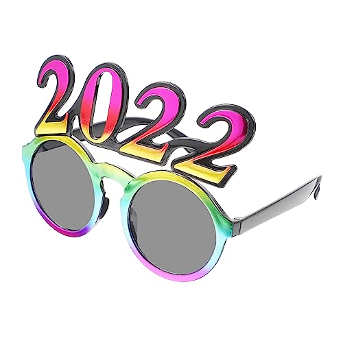 MUCKLILY 1stk 2022 Brille Glücklich Neue Year s Eve Gläser Party Brillen 2022 Anzahl Sonnenbrille Brillen Prop 2022 Party Brille Neue Jahr Party Dekore Kind Bilden Augenrahmen von MUCKLILY