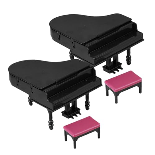 MUCKLILY 2 Sätze Teiliges Puppenhaus Möbel mit Klavier und Bank Accessoire für Miniatur Szenen und Kreative Dekorationen MUCKLILY 2 Sätze Teiliges Puppenhaus Möbel mit Klavier und Bank Accessoire für Miniatur Szenen und Kreative Dekorationen von MUCKLILY