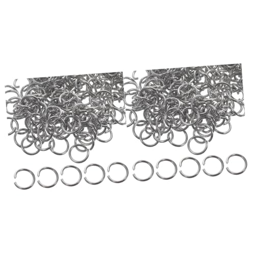 MUCKLILY 2 Sätze Verbindungsringe Für Schmuck Reizwäschhe Unterwäsch Schließungen Sprungringe Für Schmuckherstellung Biegeringe Selber Basteln Spaltring Für Diy-schmuck Silver 200 Stück * 2 von MUCKLILY
