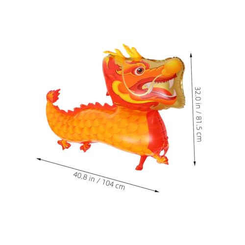 MUCKLILY 2 Stück Chinesischer Drachen Luftballon Frühlingsfest Partydekoration Leicht Aufzublasen Vielseitig Hängbar an Wand Fenster als Foto requisite und Neujahrs partyaccessoire von MUCKLILY