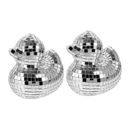 MUCKLILY 2 Stück Disco Ente Dekoration Spiegelfinish Entenfigur für Partys Kreative Tischdeko Küchendekor Verspieltes Wohnaccessoire MUCKLILY 2 Stück Disco Ente Dekoration Spiegelfinish Entenfigur für Partys Kreative Tischdeko Küchendekor Verspieltes Wohnaccessoire von MUCKLILY