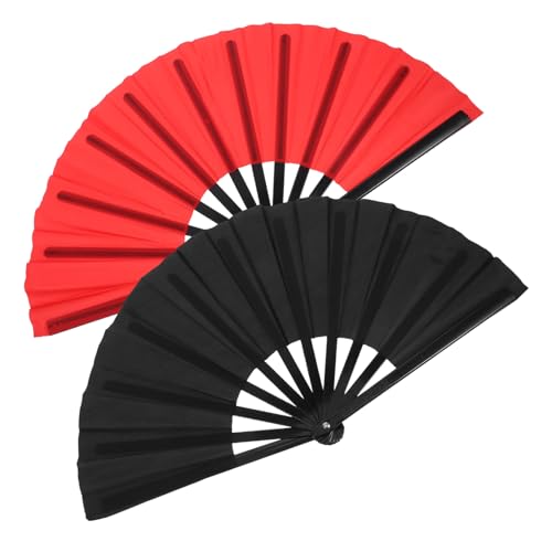 MUCKLILY 2 Stück Faltbarer Handfächer Tai Chi Fächer für Tanzaufführungen Hochzeiten und Feste Leicht und Platzsparend MUCKLILY 2 Stück Faltbarer Handfächer Tai Chi Fächer für Tanzaufführungen Hochzeiten und Feste Leicht und Platzsparend von MUCKLILY