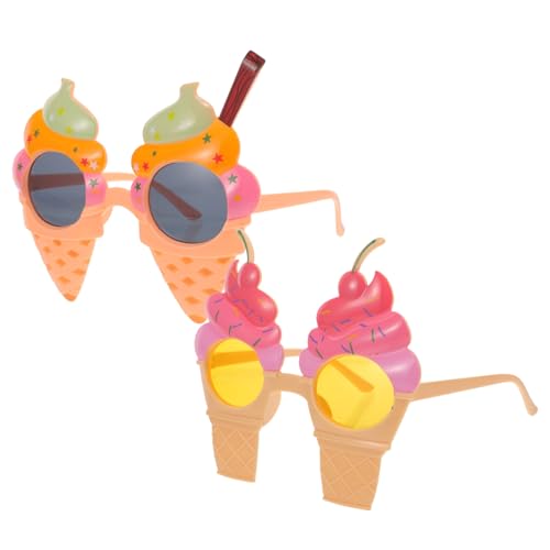 MUCKLILY 2 Stück Hawaiian Party Brille Lustige Eiscreme Sonnenbrillen für Strandpartys Karneval und Kostümbälle Leichte und Robuste Kostümaccessoires Bunte Eyewear Requisiten für MUCKLILY 2 Stück Hawaiian Party Brille Lustige Eiscreme Sonnenbrillen für Strandpartys Karneval und Kostümbälle Leichte und Robuste Kostümaccessoires Bunte Eyewear Requisiten für von MUCKLILY
