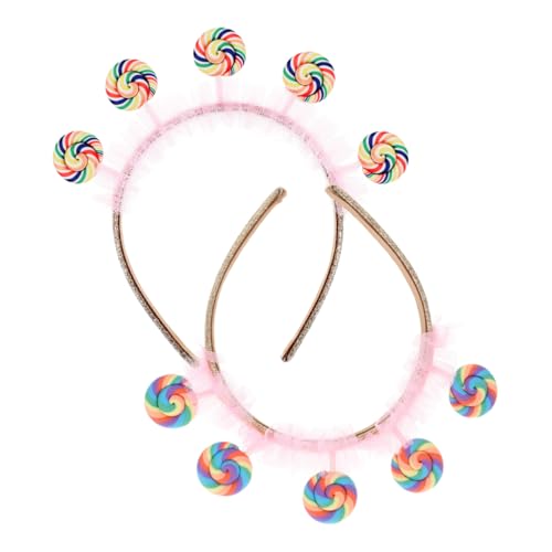 MUCKLILY 2 Stück Lollipop Haarbänder Süßes Cartoon Design für Themenpartys und Verkleidungen aus Leichtem Kunststoff Passt Meisten Kindern MUCKLILY 2 Stück Lollipop Haarbänder Süßes Cartoon Design für Themenpartys und Verkleidungen aus Leichtem Kunststoff Passt Meisten Kindern von MUCKLILY