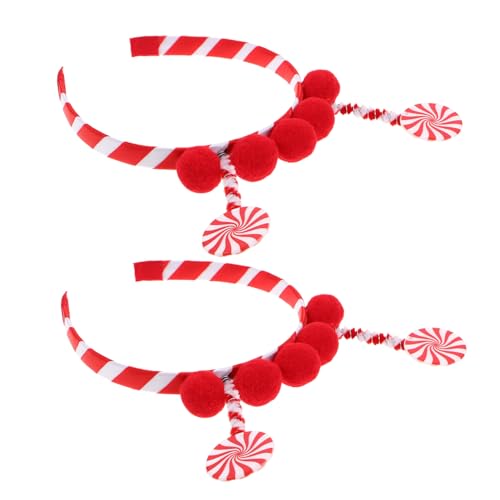 MUCKLILY 2 Stück Lollipop Pompom Haarreifen Halloween Weihnachtsfest Kostüm Party Haaraccessoires Leicht Bequem Vielseitig für Karneval Geburtstagsfeier von MUCKLILY