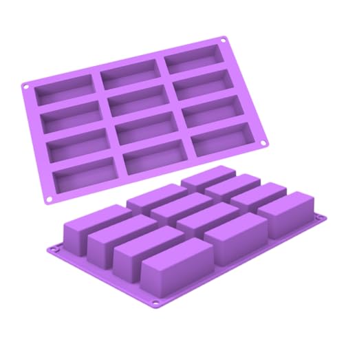 MUCKLILY 2 Stück Rechteckige Silikonform Kleine Seifenformen Hausgemachte Schokoladenform Kuchenform Formen Für Riegel Aus Silikon Winzige Silikonformen Mini-seifenformen Violett Kieselgel MUCKLILY 2 Stück Rechteckige Silikonform Kleine Seifenformen Hausgemachte Schokoladenform Kuchenform Formen Für Riegel Aus Silikon Winzige Silikonformen Mini-seifenformen Violett Kieselgel von MUCKLILY
