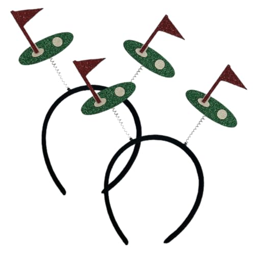 MUCKLILY 2 Stück Sport Stirnbänder im Golf Design Dekorative Haaraccessoires für Sport Events Partys und Cosplay Leicht und Bequem für Damen von MUCKLILY