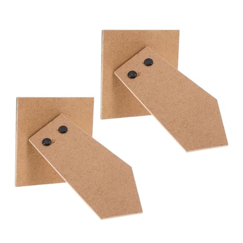 MUCKLILY 2 Stück Unterstützungshalterung Stützhalterung Für Die Arbeitsplatte Hintergrund Für Bannerständer Bilderrahmen Staffelei Bilderrahmen Basteln Holz Light Brown von MUCKLILY