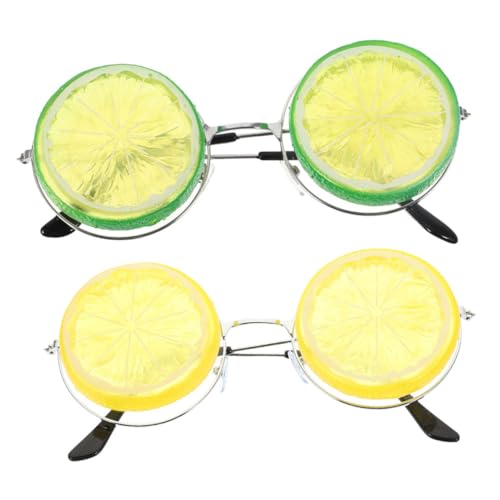 MUCKLILY 2 Stück Zitronengläser Neuheit Geburtstagsbrille Lustige Brille Hawaiianische Partybrillen Sommerparty-brille Lustige Partybrille Sommer Brille Yellow Metall MUCKLILY 2 Stück Zitronengläser Neuheit Geburtstagsbrille Lustige Brille Hawaiianische Partybrillen Sommerparty-brille Lustige Partybrille Sommer Brille Yellow Metall von MUCKLILY