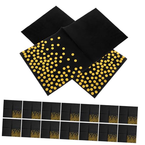MUCKLILY 20 Blatt Heißpräge-tupfenserviette Servietten Mit Gold Erste Feierliche Servietten Cocktailparty Servietten Oh Einweg -dinner -servietten Schwarz Jungfräulicher Zellstoff MUCKLILY 20 Blatt Heißpräge-tupfenserviette Servietten Mit Gold Erste Feierliche Servietten Cocktailparty Servietten Oh Einweg -dinner -servietten Schwarz Jungfräulicher Zellstoff von MUCKLILY