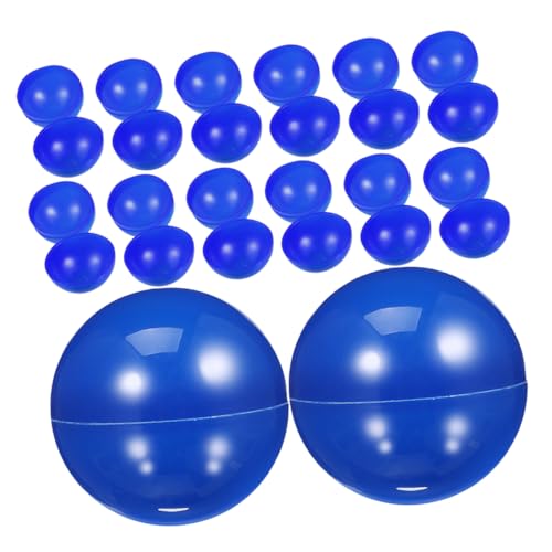 MUCKLILY 20 Stück Hohle Bingo-Kugeln: Preisgekrönte Kugeln, Blaue Tombola-Kugeln Aus Kunststoff, Runde Kapseln Für Verkaufsautomaten, Spiel-Requisiten Für Partys von MUCKLILY