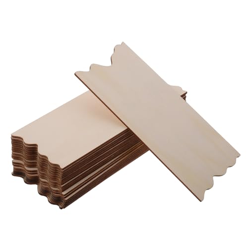 MUCKLILY 20 Stück Holz Beschilderung Unfertige Holzplatte Blanko-plakette Zum Basteln Übergabeschild Aus Holz Holztafel Zum Basteln Diy-bastelrohlinge Holzplakettenzeichen Hölzern Beige von MUCKLILY
