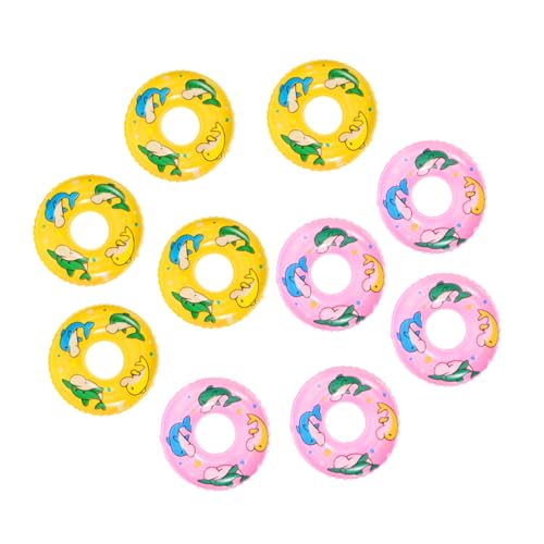 MUCKLILY 20 Stück Mini Schwimmringe Teilig Realistische Schwimmring Requisiten für Puppenhaus Party und Bildungsdeko Geschenkidee für Hochwertigem Gefertigt von MUCKLILY