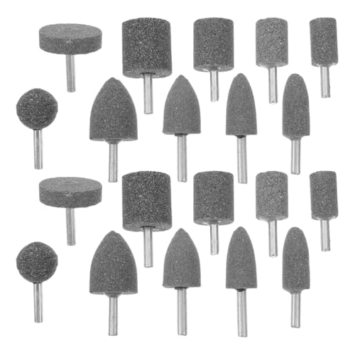 MUCKLILY 20 Stück Schleifkopf Bohrerschleifaufsatz rotierende Schleifsteine montierter Polierbit Schleifsteinstücke Schleifsteinbit Schleifpolierbit Braunes Edelkorund Grey MUCKLILY 20 Stück Schleifkopf Bohrerschleifaufsatz rotierende Schleifsteine montierter Polierbit Schleifsteinstücke Schleifsteinbit Schleifpolierbit Braunes Edelkorund Grey von MUCKLILY