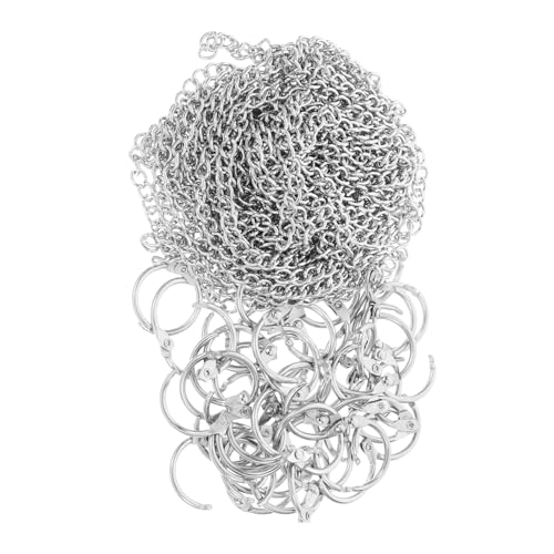 MUCKLILY 20 Stück Tag-Kette Haken zum Aufhängen von Pflanzen runden groß Hanging Pflanzer Pflanzenhaken eisenkette gartenzubehör Aufhängekette für Pflanzgefäße Werbetafeln Aufhänger Silver von MUCKLILY