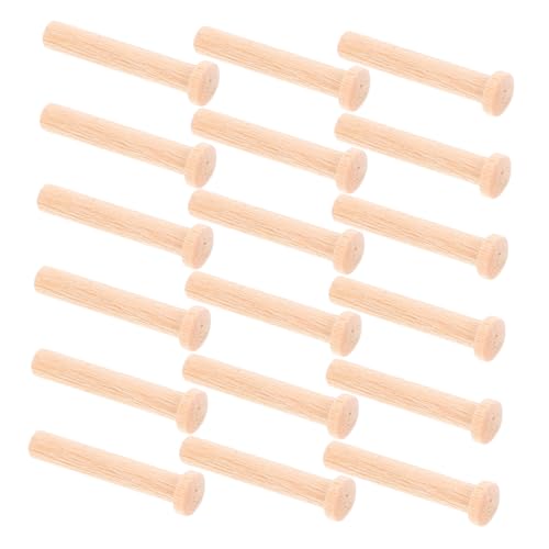 MUCKLILY 20 Stück Teiliges Mini holznägel aus Massivem Holz mit T förmigem Rundkopf Robuste Bastelnägel für Holzarbeiten für Modellbau und Feine Handwerksprojekte von MUCKLILY