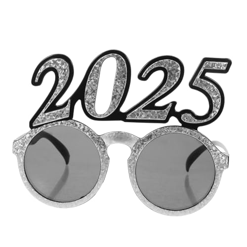 MUCKLILY 2025 Digitale Brille In Form Einer Funky Brille Für Silvesterpartys Silvesterbrille Modische Damenbrille Übergroß Rund Lustige Tanzbrille Silvesterbrille Glitzer Silber MUCKLILY 2025 Digitale Brille In Form Einer Funky Brille Für Silvesterpartys Silvesterbrille Modische Damenbrille Übergroß Rund Lustige Tanzbrille Silvesterbrille Glitzer Silber von MUCKLILY