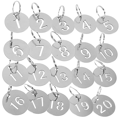 MUCKLILY 20Stücke Id Tags Nummerierte Schlüsselanhänger Langlebige Etiketten für Identifikation MUCKLILY 20Stücke Id Tags Nummerierte Schlüsselanhänger Langlebige Etiketten für Identifikation von MUCKLILY