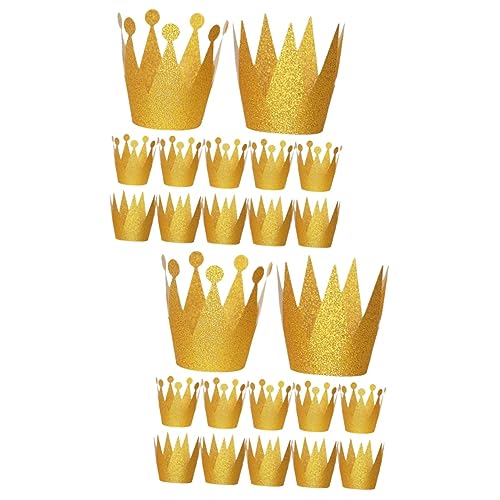 MUCKLILY 24 Stk Kronenhut Papierkronen Prinzessin Königshut Herren Für Geburtstagsfeier Königliches Kostüm Geburtstagsparty-hüte Prinz Kronen Foto-requisiten Erwachsener Kind Einstellen von MUCKLILY