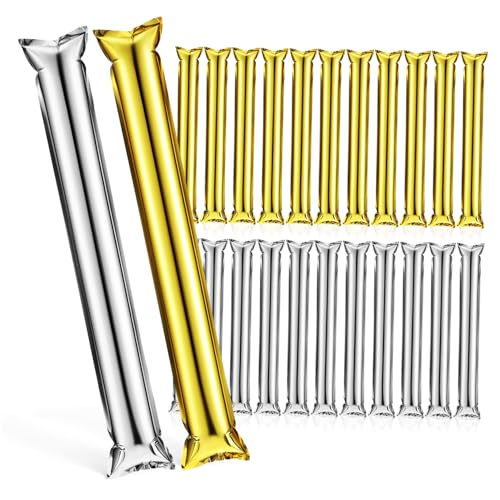 MUCKLILY 24 Stück aufblasbarer Stock zum Anfeuern Ereignisse Geist Macher sportlich Stadion sport zubehör Aufblasbare Jubelstöcke jubelnde aufblasbare Stange Aluminiumfolie MUCKLILY 24 Stück aufblasbarer Stock zum Anfeuern Ereignisse Geist Macher sportlich Stadion sport zubehör Aufblasbare Jubelstöcke jubelnde aufblasbare Stange Aluminiumfolie von MUCKLILY