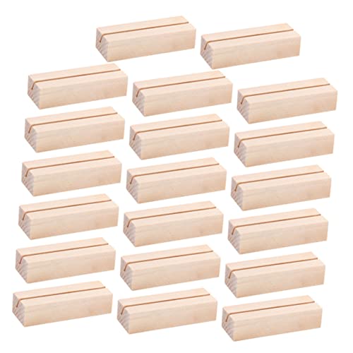 MUCKLILY 24Stücke Holz Platzkartenhalter Tischdeko für Hochzeit Veranstaltungen Langlebig für Menükarten Tischnummern von MUCKLILY