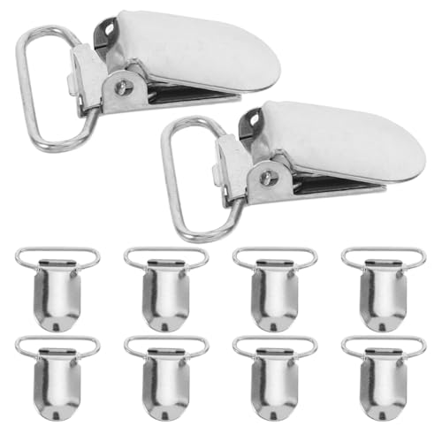 MUCKLILY 25 Stück Tischdeckenklammer Hosenträgerclips aus Metall Bettbezug schnappt Bettnadeln zum Halten der Bettdecke Runde Schnullerclips aus Metall Kleidungsklammern Eisen Silber MUCKLILY 25 Stück Tischdeckenklammer Hosenträgerclips aus Metall Bettbezug schnappt Bettnadeln zum Halten der Bettdecke Runde Schnullerclips aus Metall Kleidungsklammern Eisen Silber von MUCKLILY
