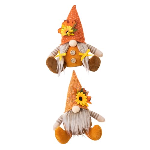 MUCKLILY 2Stücke GNOME Dekoration Handgefertigte Herbst Puppen für Thanksgiving Tischdeko für Freunde Langlebig MUCKLILY 2Stücke GNOME Dekoration Handgefertigte Herbst Puppen für Thanksgiving Tischdeko für Freunde Langlebig von MUCKLILY