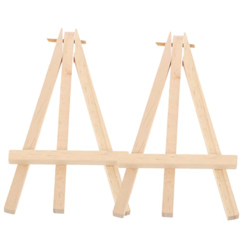 MUCKLILY 2Stücke Holz Staffelei Mini Display für Karten Fotos Postkarten Kunstwerke Langlebig Leicht Vielseitig Einsetzbar Zuhause Büro Ausstellungen von MUCKLILY