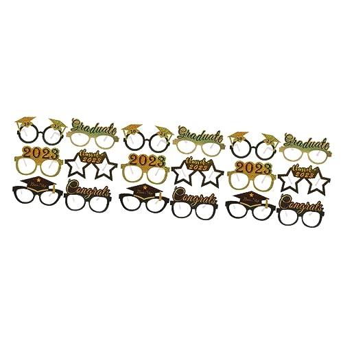 MUCKLILY 3 Sätze Abschlussbrille Rosa Abschlussfeier Gold Party Abschlussfoto Requisiten Blau Geformte Klassenbrille Brillen Requisiten Neuartige Brille 6 Stück * 3 MUCKLILY 3 Sätze Abschlussbrille Rosa Abschlussfeier Gold Party Abschlussfoto Requisiten Blau Geformte Klassenbrille Brillen Requisiten Neuartige Brille 6 Stück * 3 von MUCKLILY