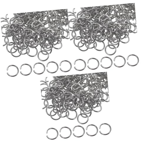 MUCKLILY 3 Sätze Loop-sprungring Schließungen Schlüssel Machen Offen Reizwäschhe Unterwäsch Werzeug Ohrring Sprungringe Spaltring Für Diy-schmuck Rostfreier Stahl Silver 200 Stück * 3 von MUCKLILY