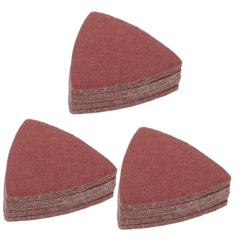 MUCKLILY 3 Sätze Palm Schleifpapierschleifer Dreieck Schleifpads Schleifgeräte Trockenbaumaschinen Polierscheiben Schleifbits Schleifpapier Schleifpapier Bohraufsatz 20 Stück * 3 von MUCKLILY