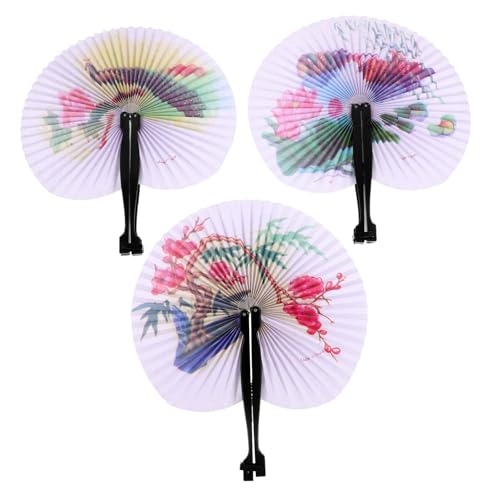MUCKLILY 3 Stück Antiker Chinesischer Fächer Faltbar Leicht Tragbar Handventilator für Hochzeit Party Tanzdekoration Vintage Papierfächer Zusammenklappbar Handgefertigt MUCKLILY 3 Stück Antiker Chinesischer Fächer Faltbar Leicht Tragbar Handventilator für Hochzeit Party Tanzdekoration Vintage Papierfächer Zusammenklappbar Handgefertigt von MUCKLILY