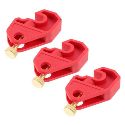 MUCKLILY 3 Stück Industrieschaltersperre Breaker-Verschlussschnalle kleine Unterbrechersperre kleiner Sicherungsstift Schutzschalter-Sicherheitsschlossschnalle Plastik rot MUCKLILY 3 Stück Industrieschaltersperre Breaker-Verschlussschnalle kleine Unterbrechersperre kleiner Sicherungsstift Schutzschalter-Sicherheitsschlossschnalle Plastik rot von MUCKLILY