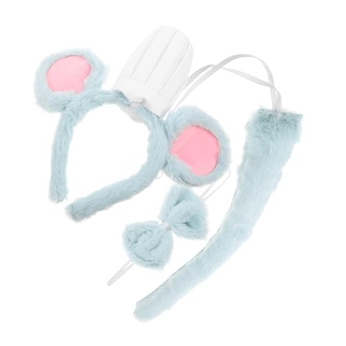 MUCKLILY 3 Stück Kostümset für Teiliges Mäusekostüm mit Plüschohren Fliege Verkleidung für Halloween Karneval oder Cosplay Events Sanftem Grün MUCKLILY 3 Stück Kostümset für Teiliges Mäusekostüm mit Plüschohren Fliege Verkleidung für Halloween Karneval oder Cosplay Events Sanftem Grün von MUCKLILY