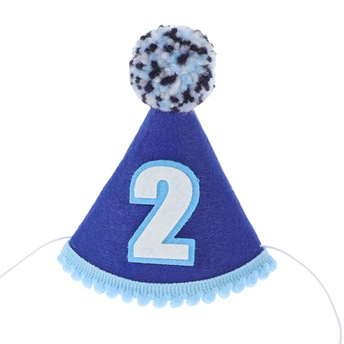 MUCKLILY 3. Geburtstagsmütze Für Baby – Geburtstagskrone Baby-Foto-Requisite Für Monatsgeburtstag Mini-Krone Blau von MUCKLILY