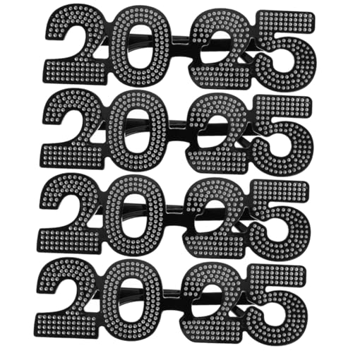 MUCKLILY 4 Paare Nummern Partybrille Lustige Accessoires für Silvester Leichtes und Sicheres Material für Fotos und Festlichkeiten für Männer und Frauen MUCKLILY 4 Paare Nummern Partybrille Lustige Accessoires für Silvester Leichtes und Sicheres Material für Fotos und Festlichkeiten für Männer und Frauen von MUCKLILY