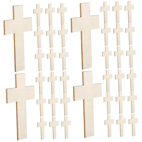 MUCKLILY 4 Sätze Unlackierte Holz Kreuze Zum Basteln Diy Malmaterial Für Feste Lernen Und Kreative Projekte Große Holzscheiben Aus Hochwertigem Material 10 Stück * 4 MUCKLILY 4 Sätze Unlackierte Holz Kreuze Zum Basteln Diy Malmaterial Für Feste Lernen Und Kreative Projekte Große Holzscheiben Aus Hochwertigem Material 10 Stück * 4 von MUCKLILY