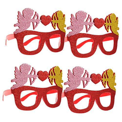 MUCKLILY Foto-Requisiten Sonnenbrillen 4 Stück Brillengestelle Zum Valentinstag Schnapsgläser Empfindlich Schnapsglas Braut Gefühlt Make-up-Brille Partybrille von MUCKLILY