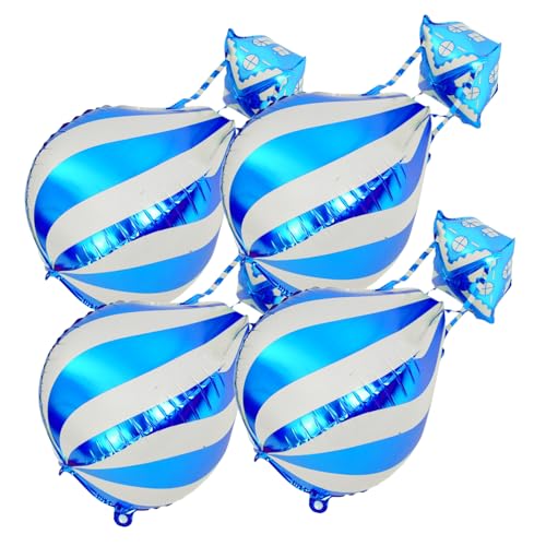 MUCKLILY 4 Stück Heizballon luftballons Heißluftballon -Dekorballon Folienballons für Helium Heißluftballon-Stütze Neuheit Heißluftballon Partyballon Aluminiumfolie Blue MUCKLILY 4 Stück Heizballon luftballons Heißluftballon -Dekorballon Folienballons für Helium Heißluftballon-Stütze Neuheit Heißluftballon Partyballon Aluminiumfolie Blue von MUCKLILY