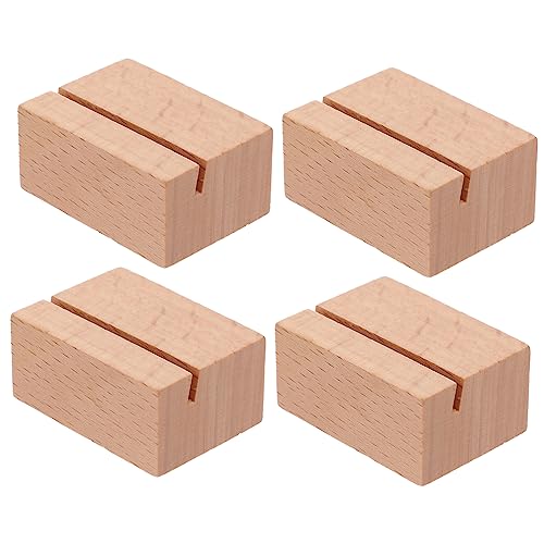 MUCKLILY 4 Stück Holz Tischkartenhalter aus Buchenholz Platzkartenständer für Hochzeiten Feiern Menüs Fotos und Notizen Robuste Designbasis für Natürliche MUCKLILY 4 Stück Holz Tischkartenhalter aus Buchenholz Platzkartenständer für Hochzeiten Feiern Menüs Fotos und Notizen Robuste Designbasis für Natürliche von MUCKLILY
