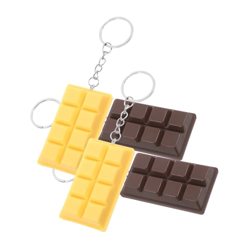 MUCKLILY 4 Stück Schlüsselanhänger Schokoladenmodell für Valentinstag Realistische Schokoladenanhänger für Taschen Praktische für Romantische Anlässe MUCKLILY 4 Stück Schlüsselanhänger Schokoladenmodell für Valentinstag Realistische Schokoladenanhänger für Taschen Praktische für Romantische Anlässe von MUCKLILY