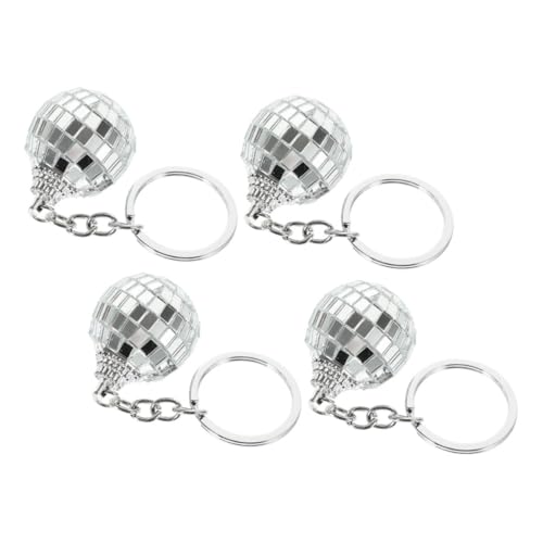 MUCKLILY 4 Stück Teiliges Disco Ball Schlüsselanhänger Glänzende Schlüsselanhänger aus PU mit Einzigartigem Design für Taschen Rucksäcke und Handys für Partys und Besondere Anlässe von MUCKLILY